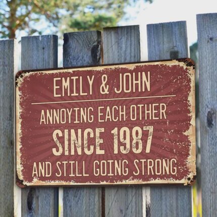 Funny Anniversary Name Sign