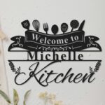 Kitchen Name Metal Sign