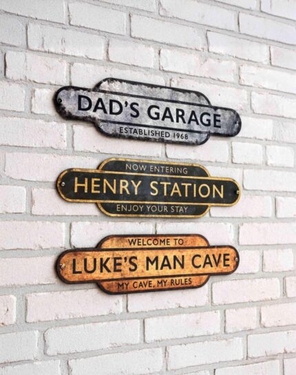 Vintage Railway Name Sign