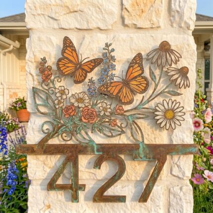 Butterfly Address Plaque