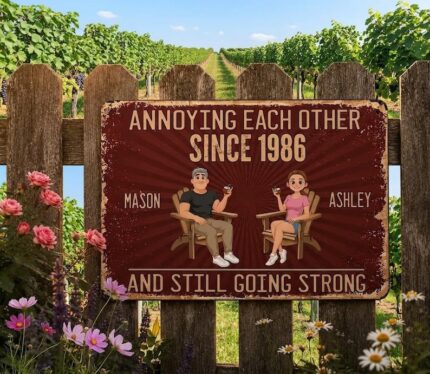 Custom Couple Anniversary Metal Sign