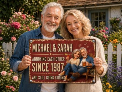 Rustic Couple Photo Sign